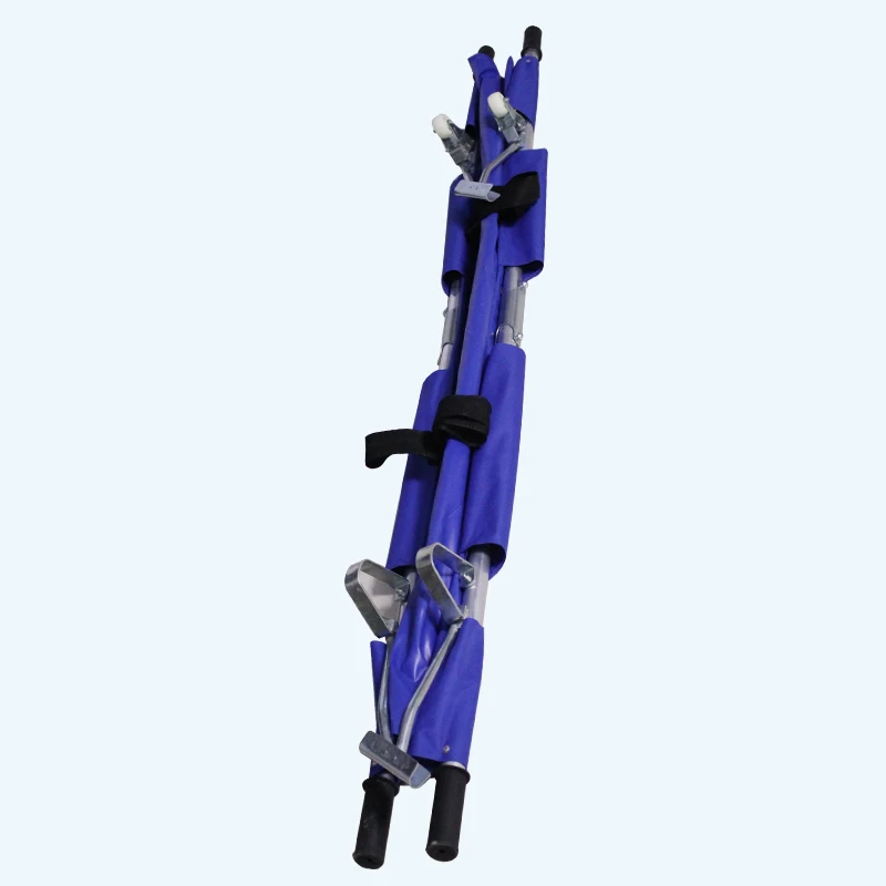 Color customizable aluminium stainless steel emergency rescue double folding stretcher