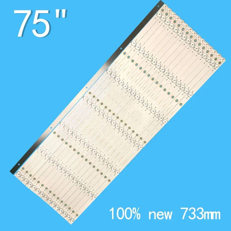 16PCS LED Backlight strip 7 lamp for JL.D75071330-057AS-M JP75UHD-4K CRH-N753030C160777AREV1.0