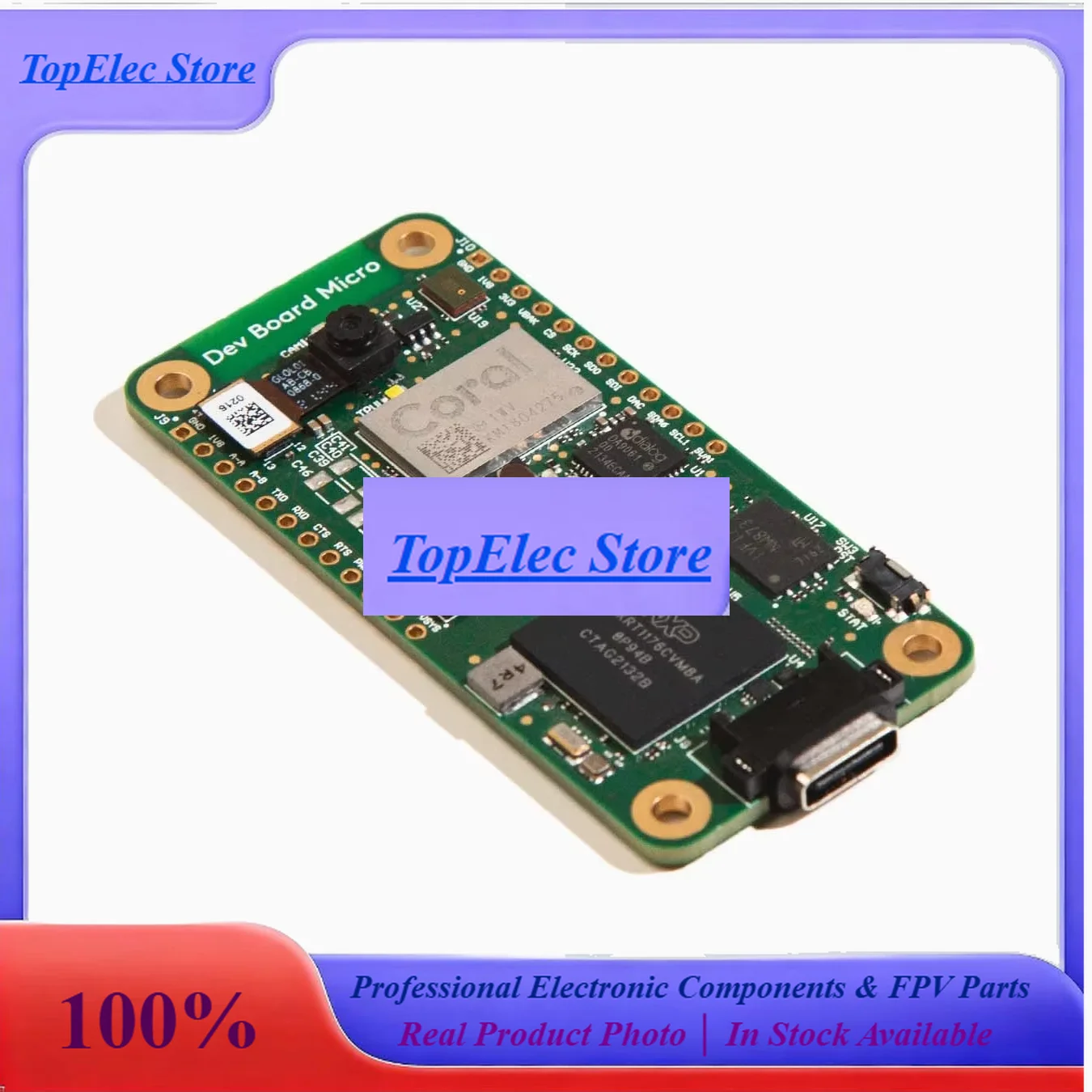 TopESChipboard Coral Dev Board Micro Microcontroller Board Built-in Camera, Microphone, And Coral Edge TPU Cortex M4/M7 Processo