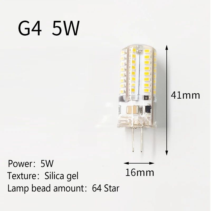 Mini G4 LED Lamp 3W 5W Bulb 12V 220V Candle Lights Replace Halogen for Chandelier Spotlight