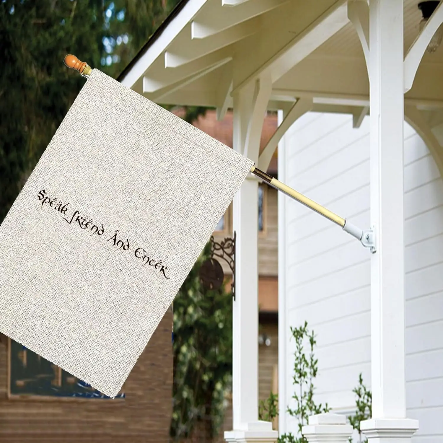 PXTIDY Speak Friend and Enter Garden Flag Fans Gift Doors Of Durin Yard Decorations Outdoor Flag Welcome Garden Flag YYD EEZ