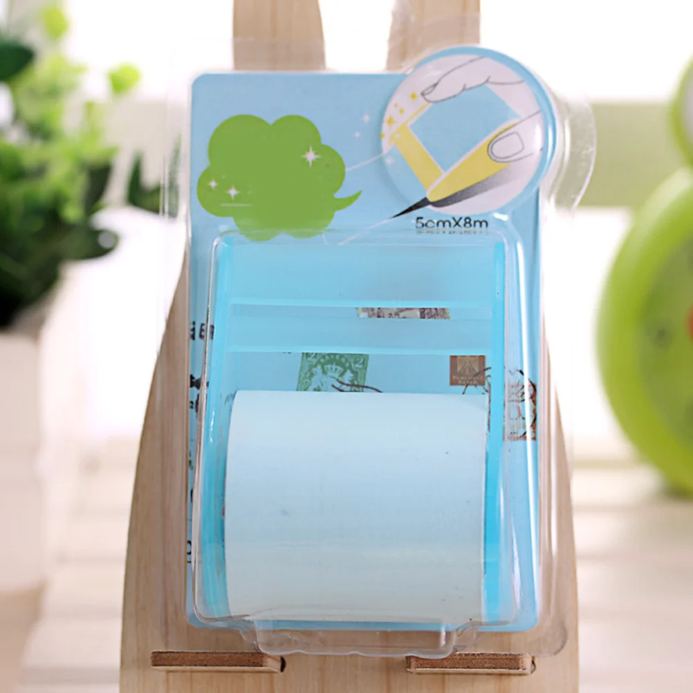 4Pcs Sticky Notepads Roll Super Self-Stick Notes Tape Dispenser Memo Pad Home School Office Removable Cleanly Smooth Surfaces