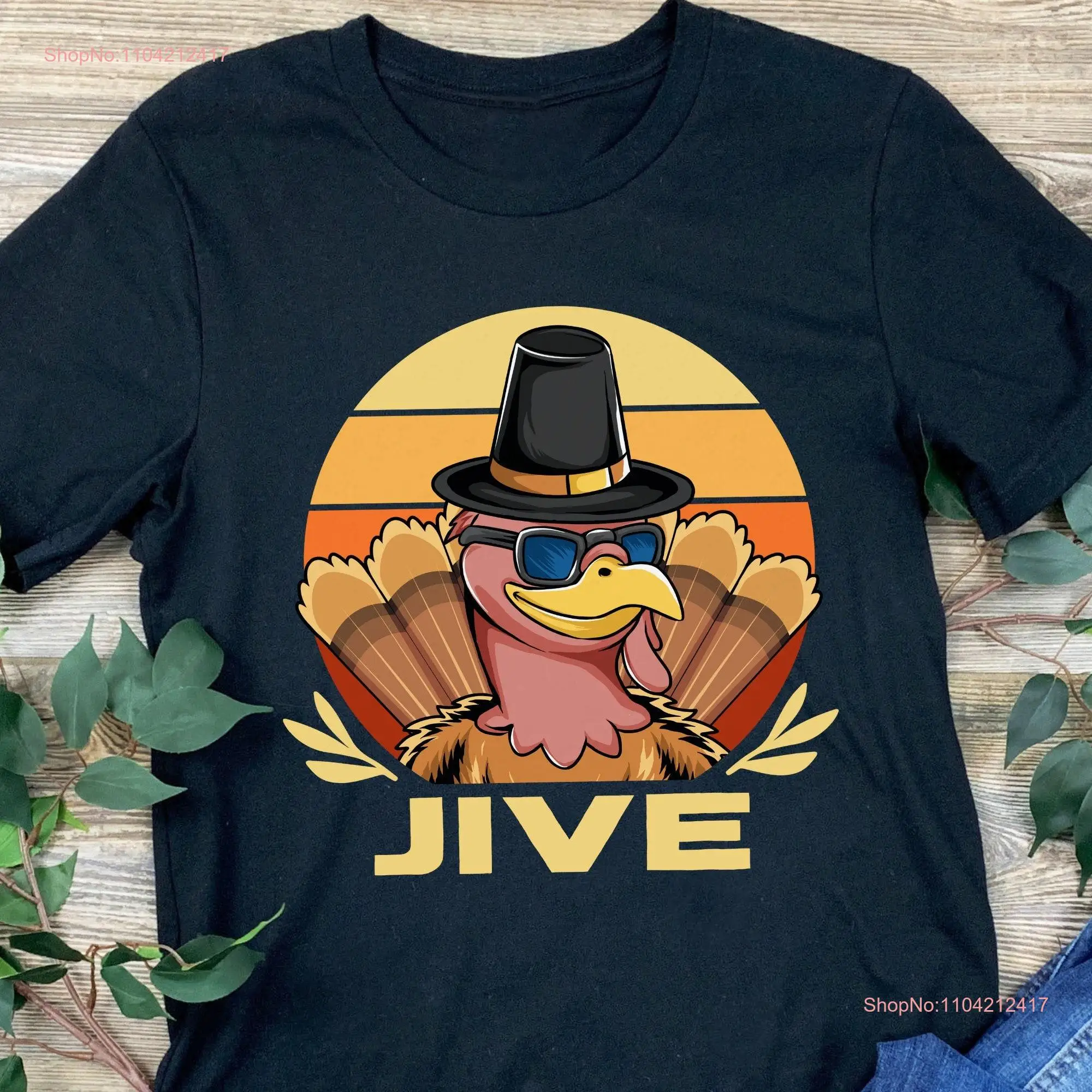 Jive Turkey T Shirt TroT Coolest Cool Fall long or short sleeves