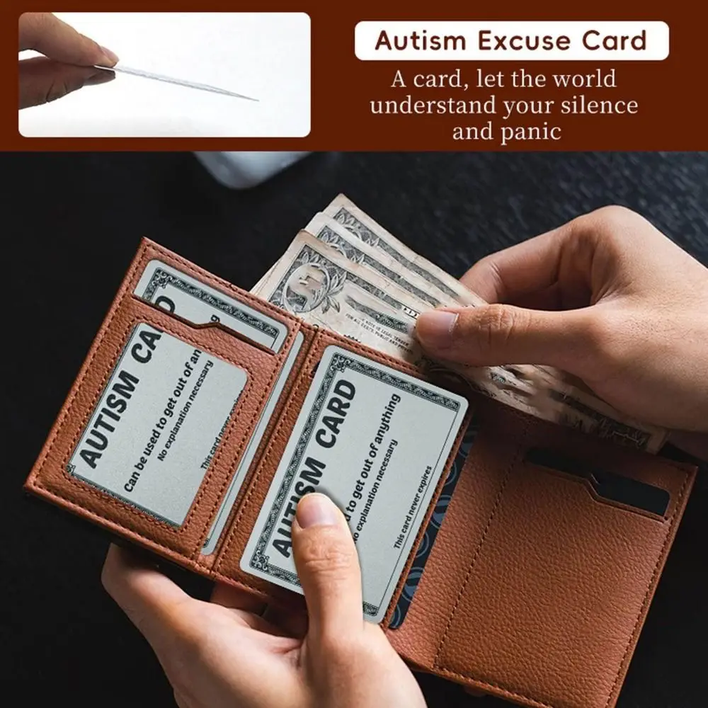 Durable Funny Autism Excuse Card Business Card Sized PVC Material Autism Card Durable Plastic Autism Gifts For Friends