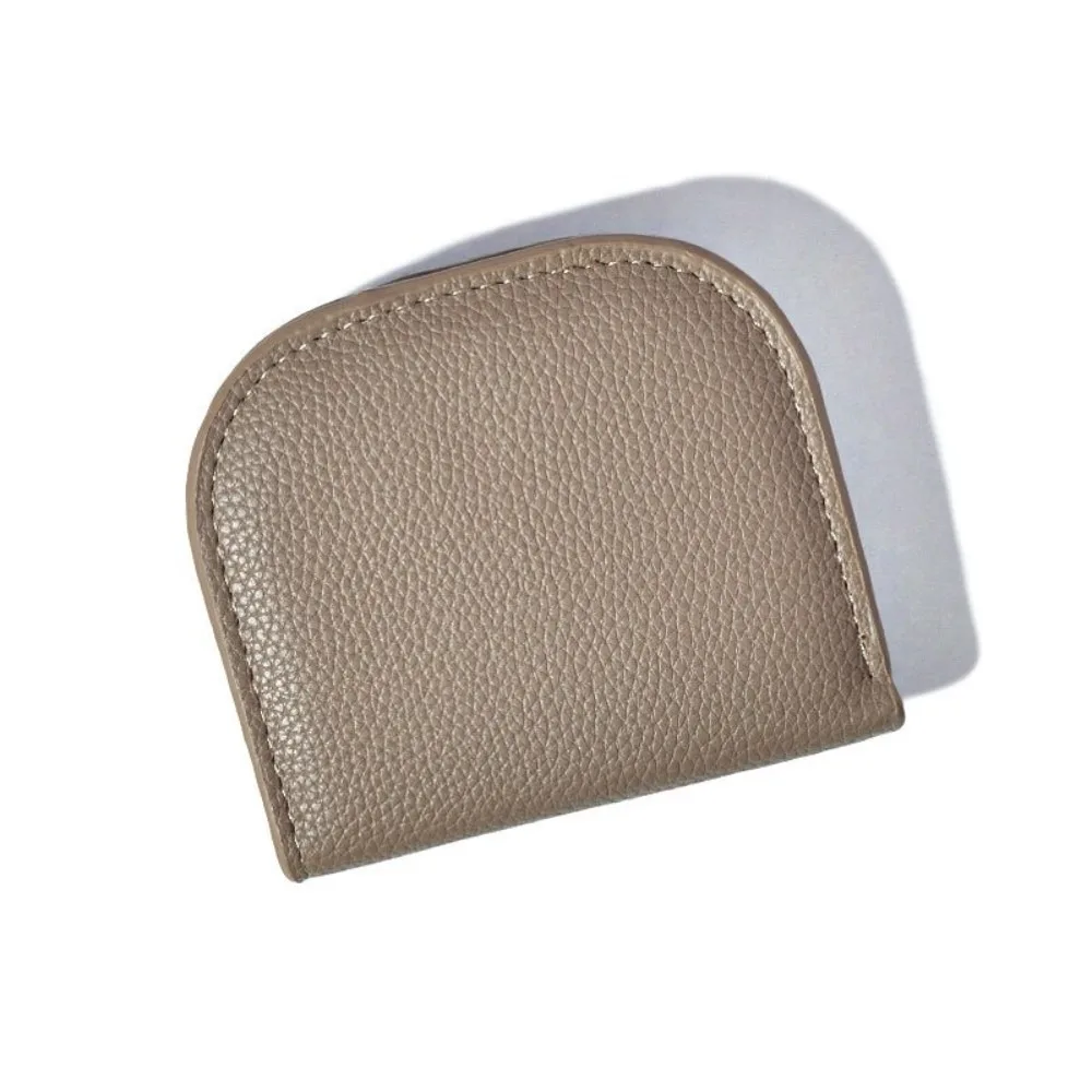 Simple Zipper Short Wallet Mini Multi-card Coin Purse Solid Color Korean Style PU Leather Card Holder Gift