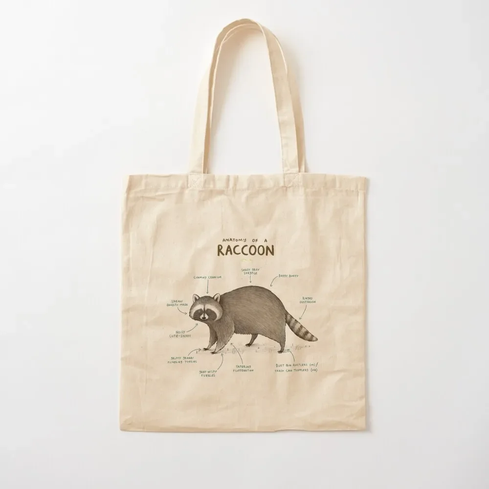 Anatomy of a Raccoon Tote Bag Canvas bag Cloth bag Big women