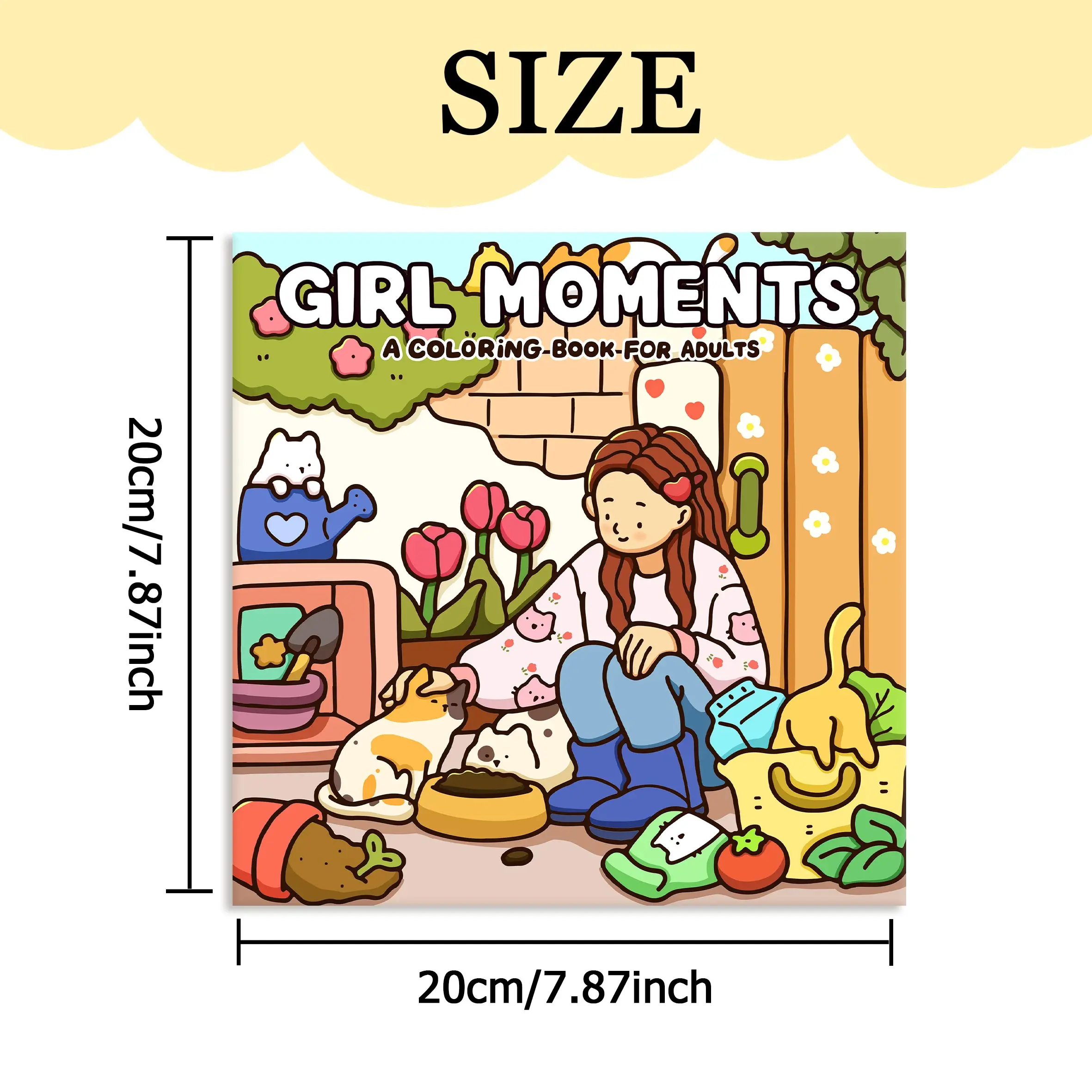 COZY GIRL Bold-easy Patterns Coloring Book for Adults Cute Drawing Book Perfect Gift for Party and Birthday