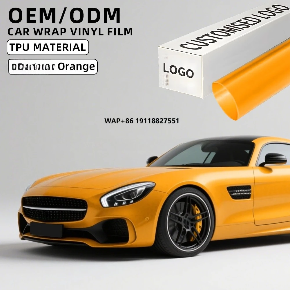 

TPU Glossy Vinyl Car Wrap Film Color Change Vehicle Wrap Air Release Bubble Free Automotive Wrapping Film Roll