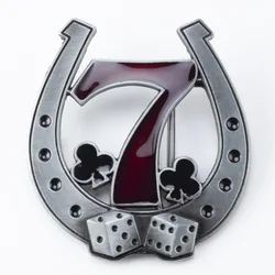 Equestrian Belt buckle Horse Series Simple Metal Smooth Buckle Number 7 Plum Pattern Origin Dice Logo