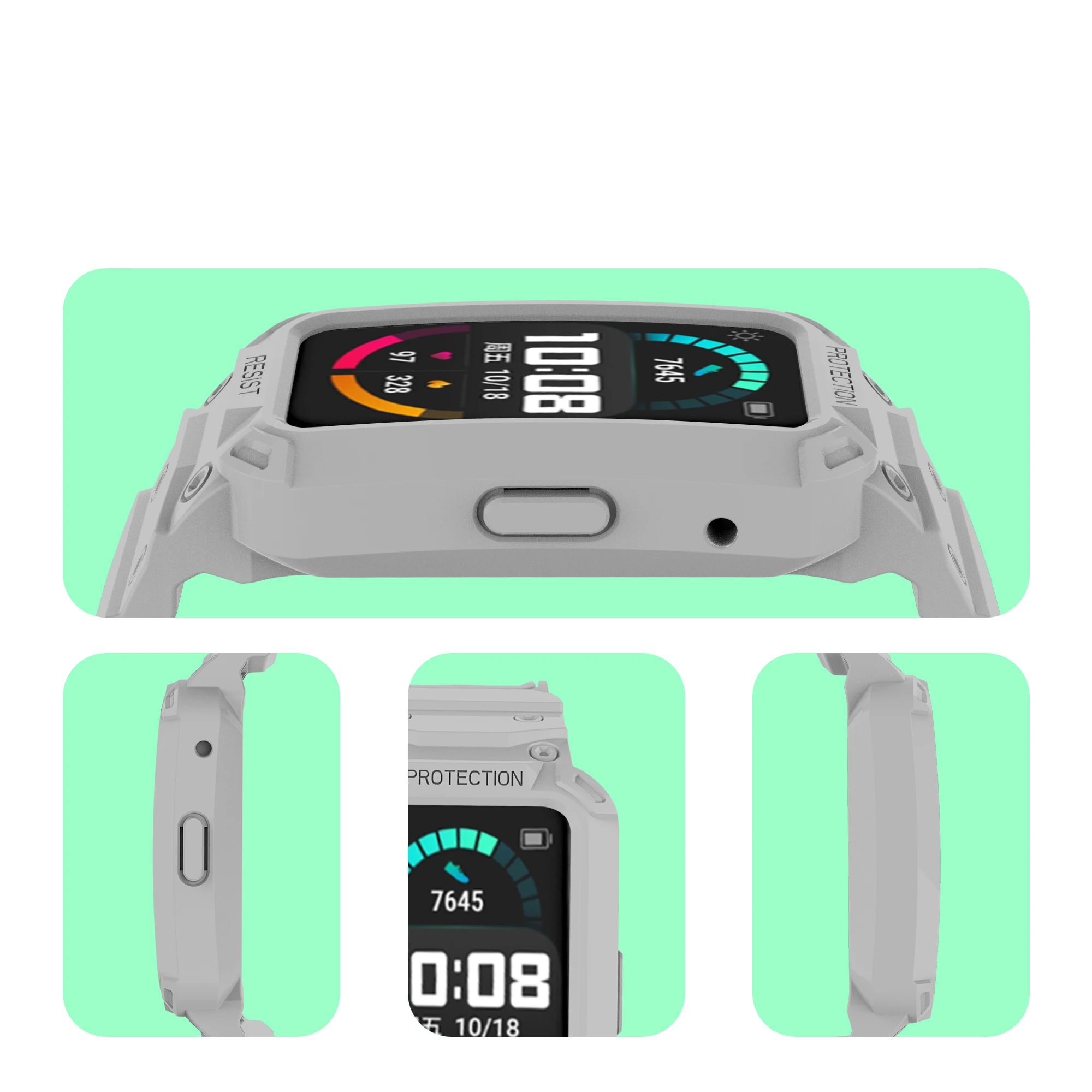 Funda protectora para reloj Huawei, carcasa de borde, correa de muñeca, compatible con Honor Band 9/8/7/6 Pro, nuevo/activo/elegante