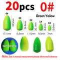20 piezas de color verde YE 0