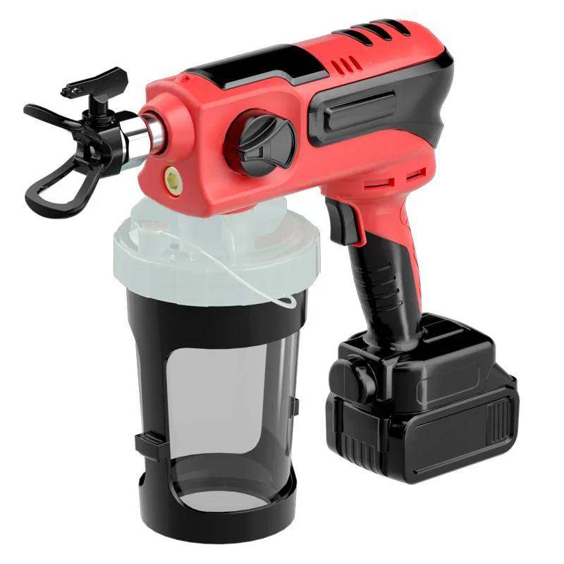 

New 21v Electric Lithium Battery High-voltage Airless Spraying Machine Spray Gun Paint Coating Latex Handheld Customizable