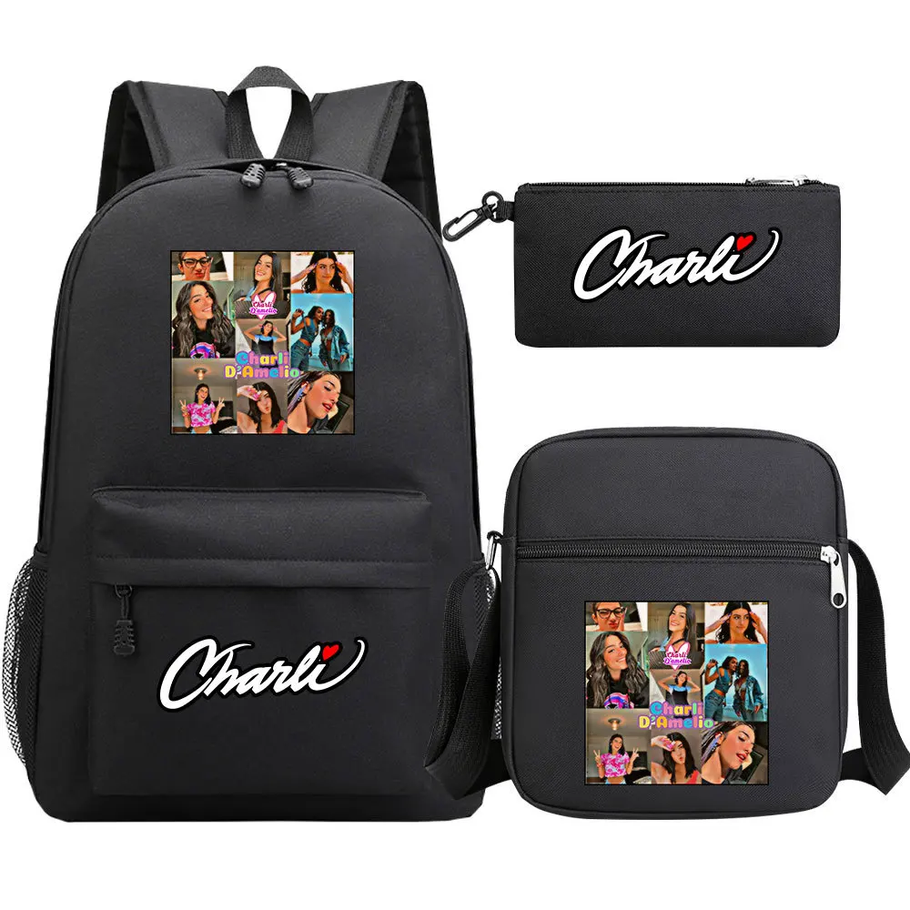 

New Schoolbag Cute Charli D'Amelio Printed Bagpack Mochila Student School Book Bags Teenage Girls Kids Travel Backpack