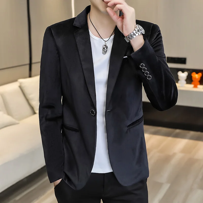 The New Main Recommend Comfortable Suit Men's Coat Canary Korean Version of Casual Slim Handsome Single Suit Small Suit Men