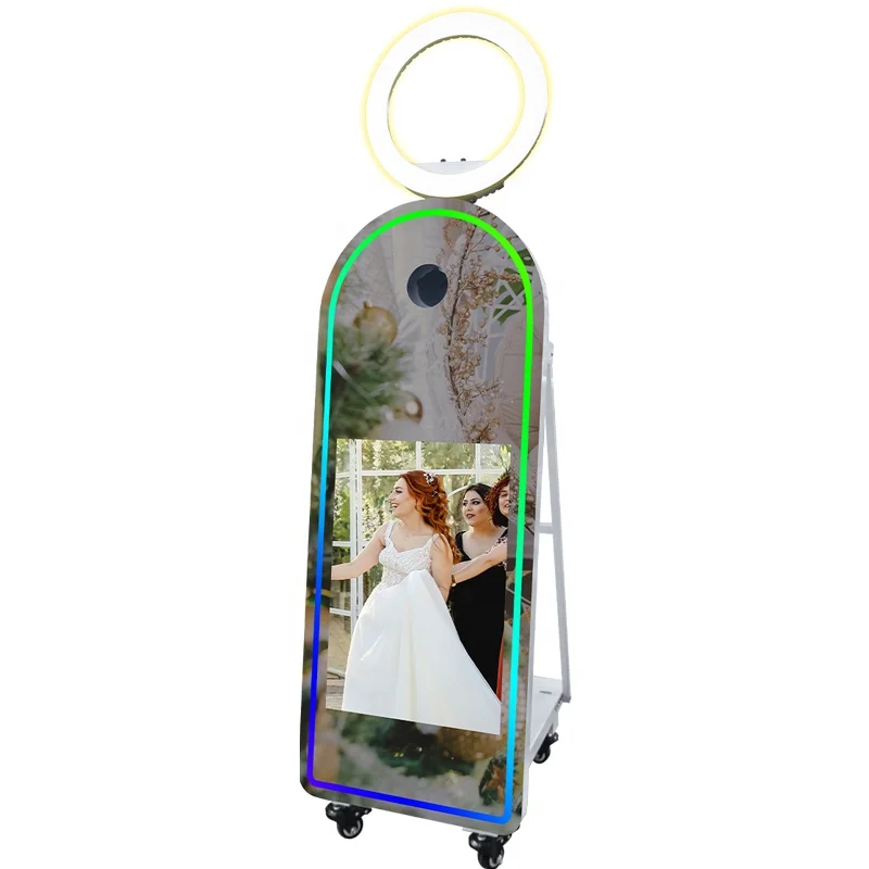 Direct Sale LCD Touch Screen Magic Mirror Photo Booth Kiosk Party Selfie DSLR Mirror Photo Booth Machine for Sale