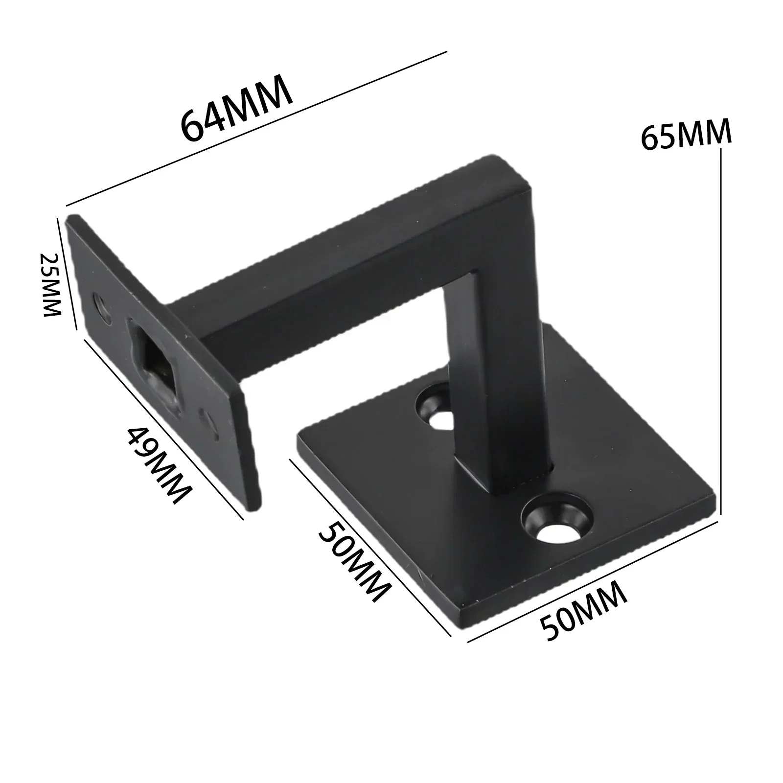 Stair Handrail Bracket Wall Mounted Brackets Wall Support Hand Rail Balustrade Strong Black Fixed Handrail Holder Hardware