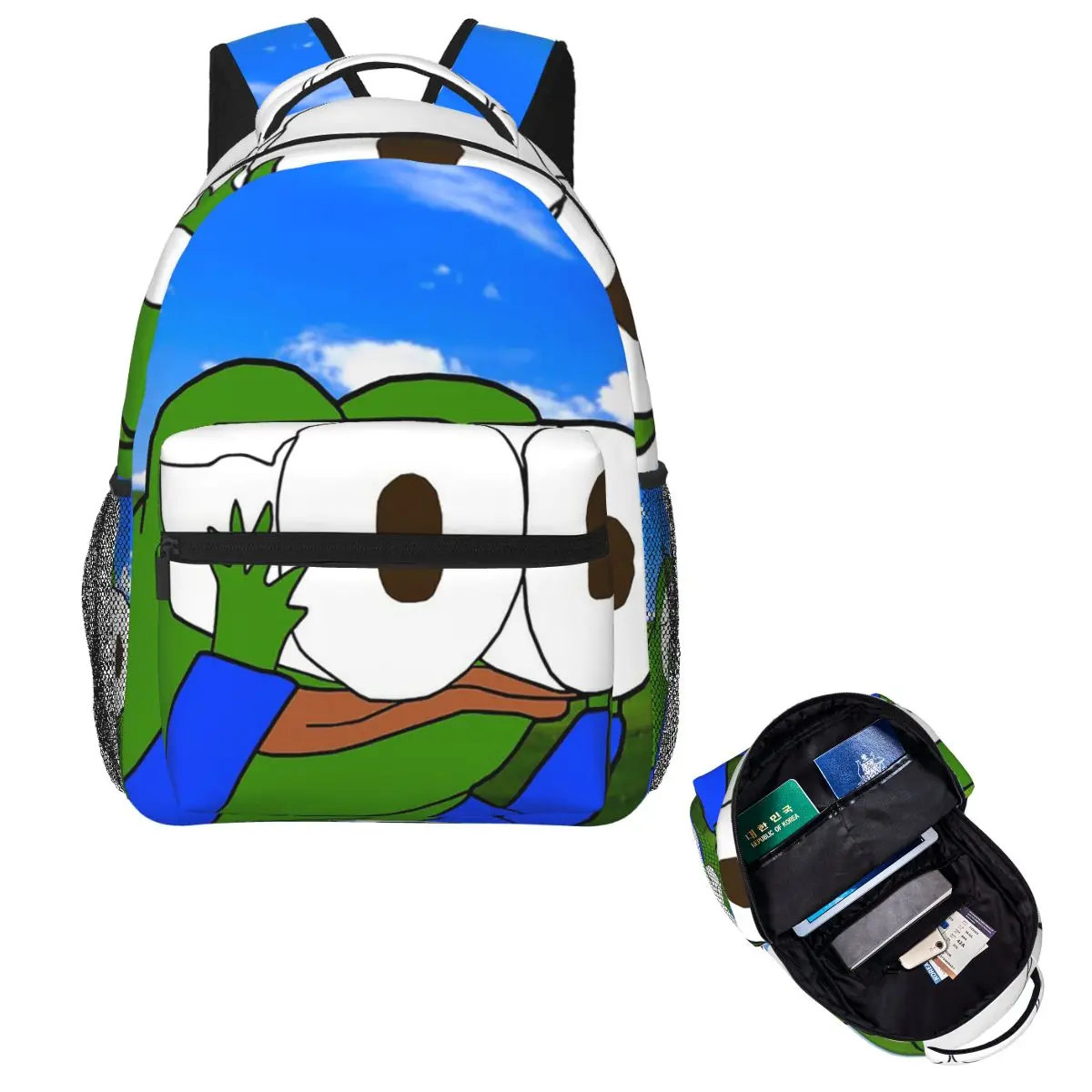 

Рюкзак Pepe The Frog Peepo Emote, Лидер продаж, рюкзак большой емкости для мальчиков и девочек, школьная сумка, сумки на плечо для мужчин и женщин