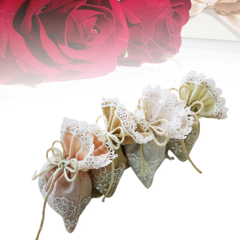 

10 Pcs Gifts Candy Bags Drawstring Pouches Wedding Party Jewelry Storage