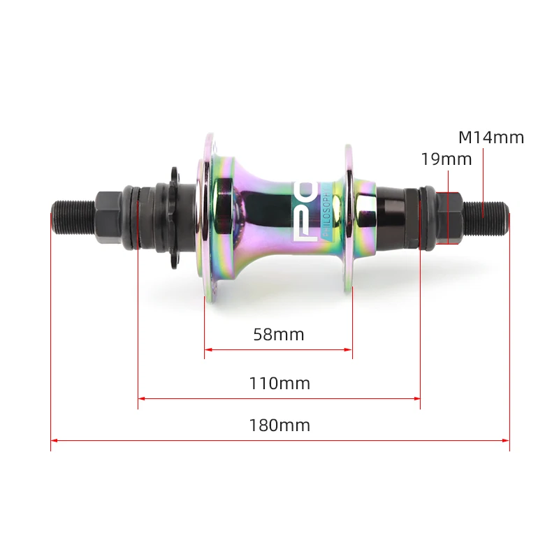 POLSO OIL COLOR BMX HUB BIKE 36H LEFT RIGHT DRIVER REAR HUB CASSETTE LHD RHD BICYCLE HUBS