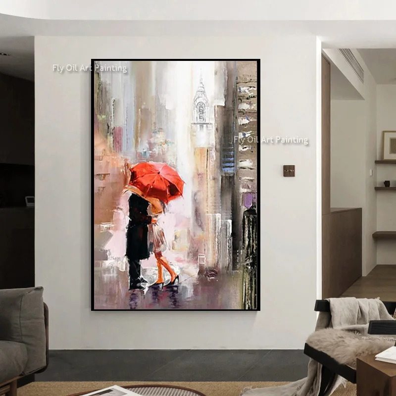 Popular Abstract Colorful Women Body Wall Art Decor On Canvas Hand Painted Modern Beige Brown Couple With Unbralle Oil painting