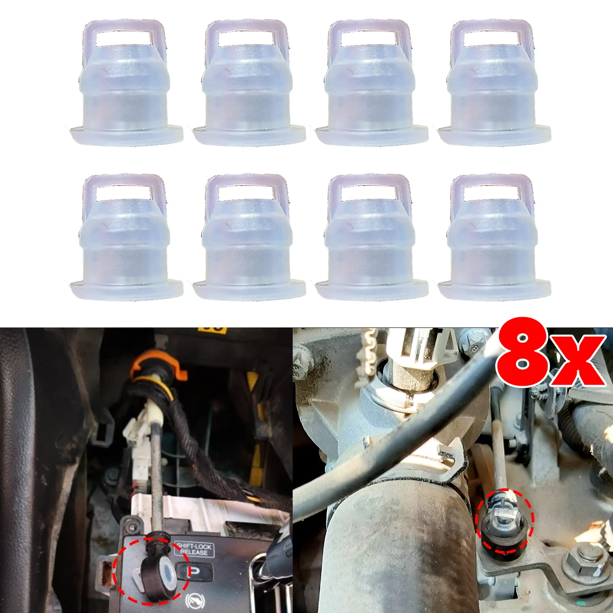 

8x For Opal Antara Chevrolet Epica 2006-2011 Captiva 2006-2018 Gear Shift Cable Bushing Auto Transmission Line Rubber Sleeve