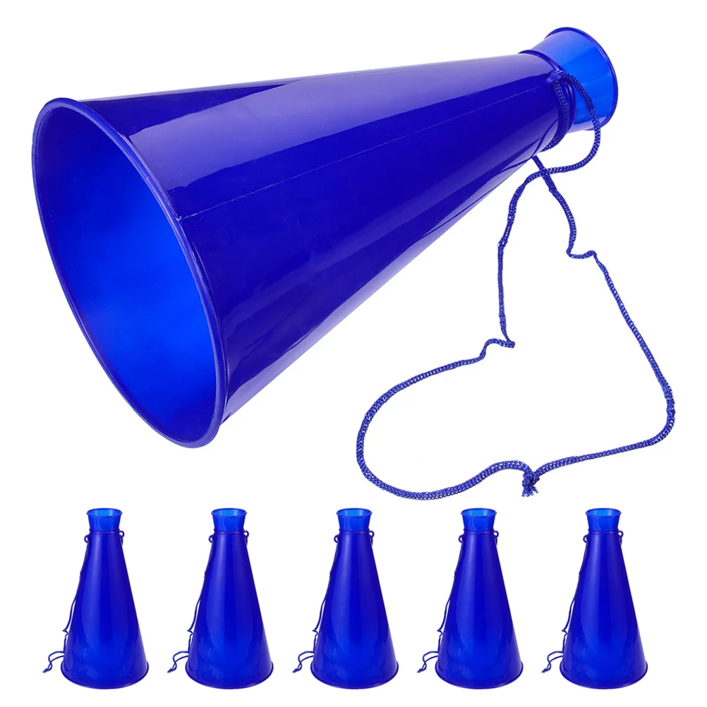 6 Pcs Party Favor Megaphones Cheering Horn Noise Maker Toy Game Toys Blue Plastic Toddler