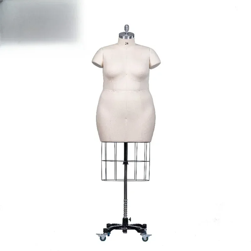Global Plus Size 24 Mannequin Half Body Dress Form Sewing Female Model Bust And Hip For Professional Tailors
