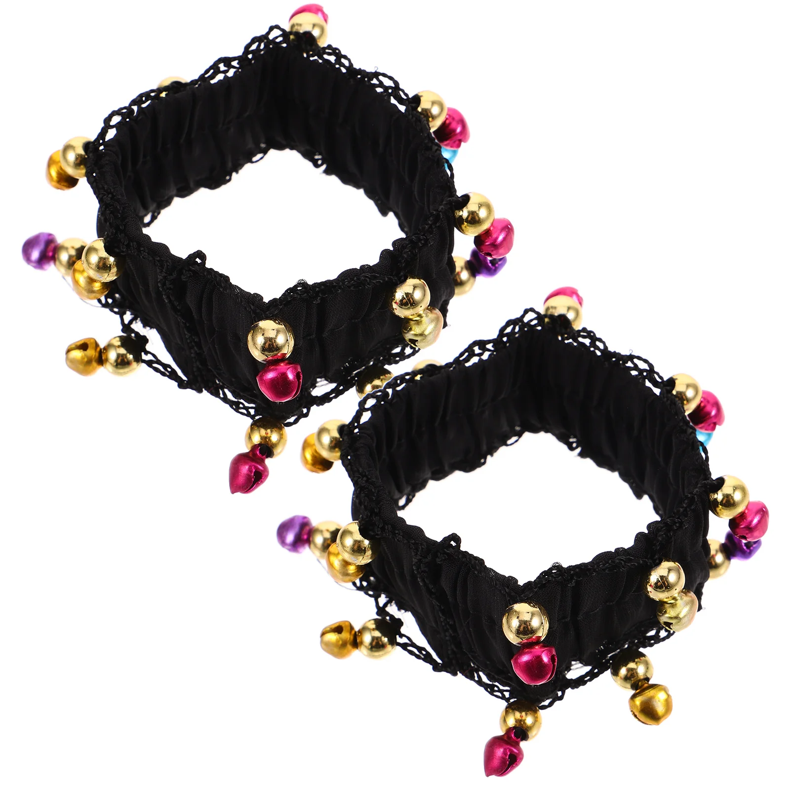 

Bell Bracelet Dance Wrist Bells Sequins Accessories Polyester Belly Dancing Bracelets Miss Dancer