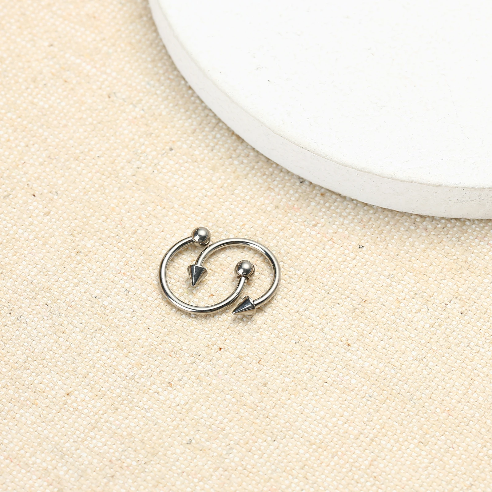 Nose Ring G23 Titanium 16G Eyebrow Lip Navel Belly Piercing Ring Helix Tragus Cartiage Earrings Septum Horseshoe Body Jewelry