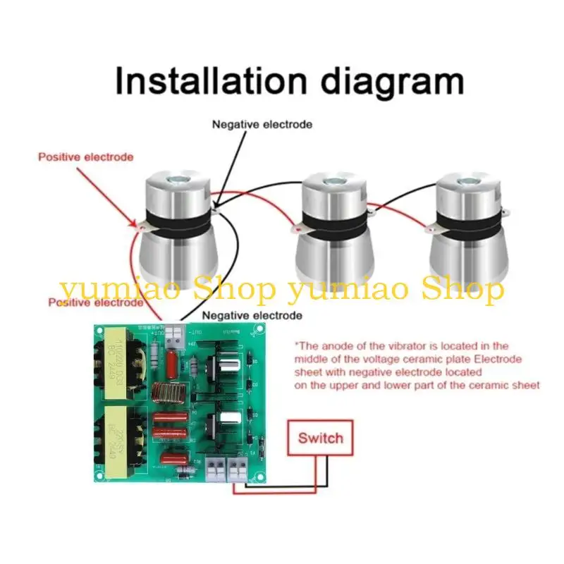 587B Ultrasonic Cleaner PCB Driver Board 150W 40KHz with Transducers Car Wash Tool