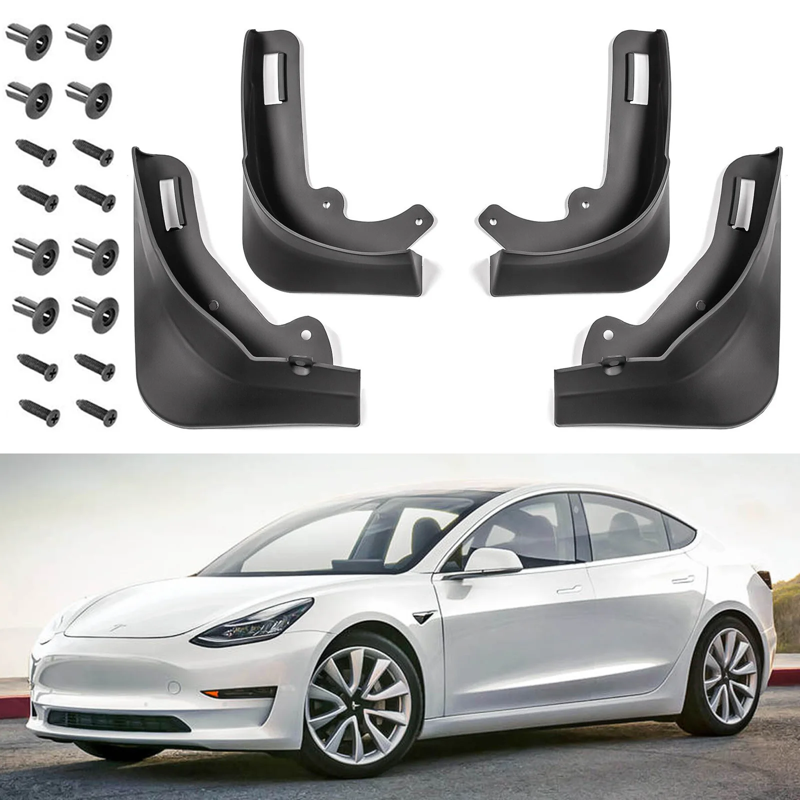 

Для Tesla Model Y 2021, автомобильные брызговики, автомобильные брызговики, защита переднего и заднего крыла, 4 упаковки