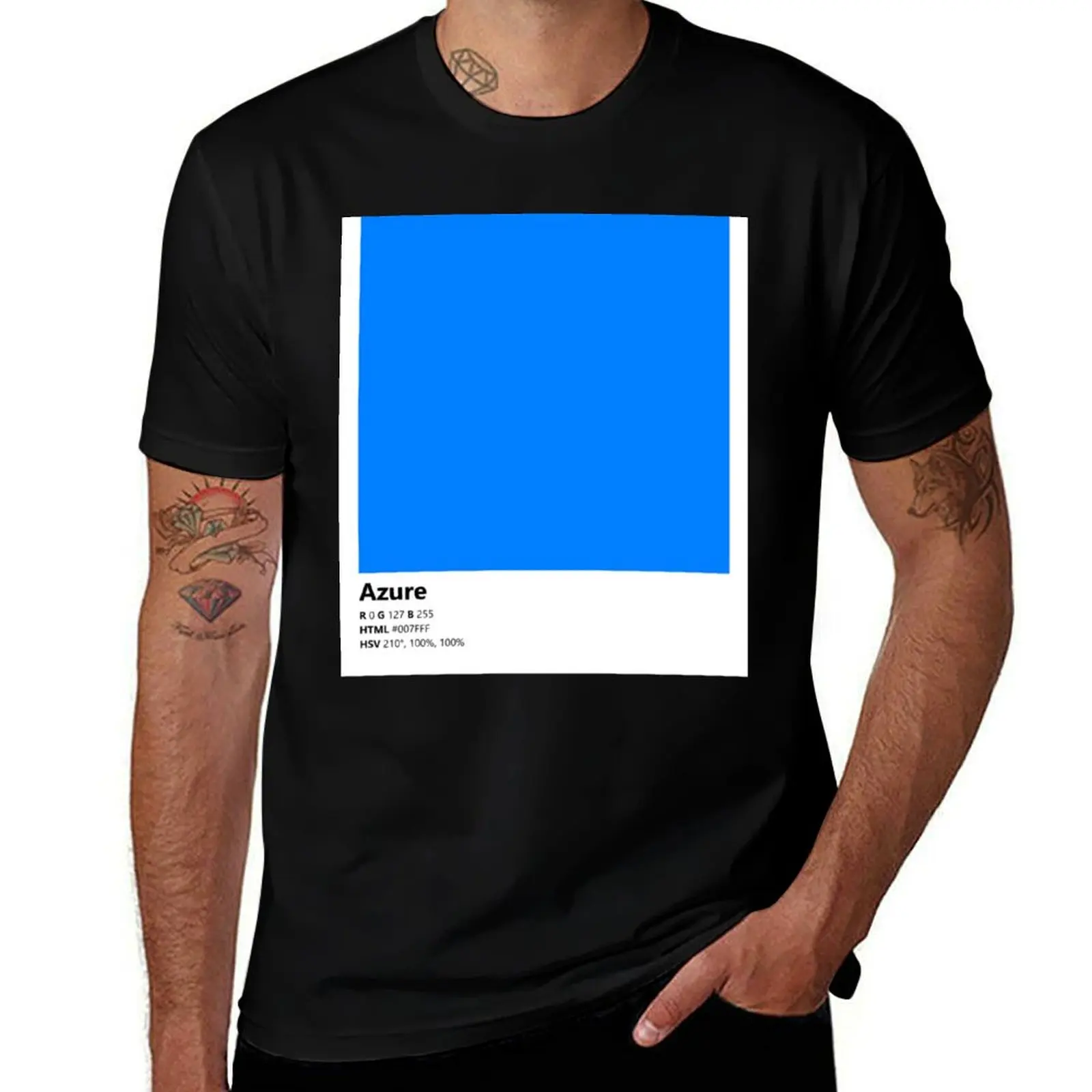 

Color SwatchCard (Azure) T-Shirt man t shirt heavy cotton anime tshirt T-Shirt