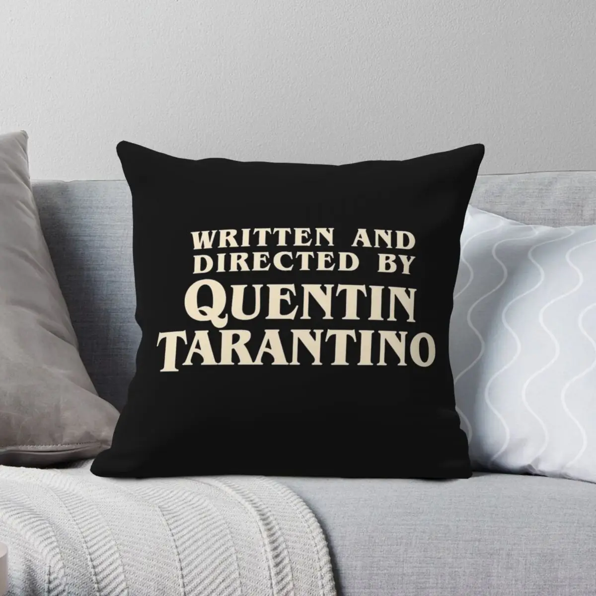 Written Directed Quentin Tarantino Square Pillowcase Polyester Linen Velvet Pattern Zip Decorative Sofa Cushion Case