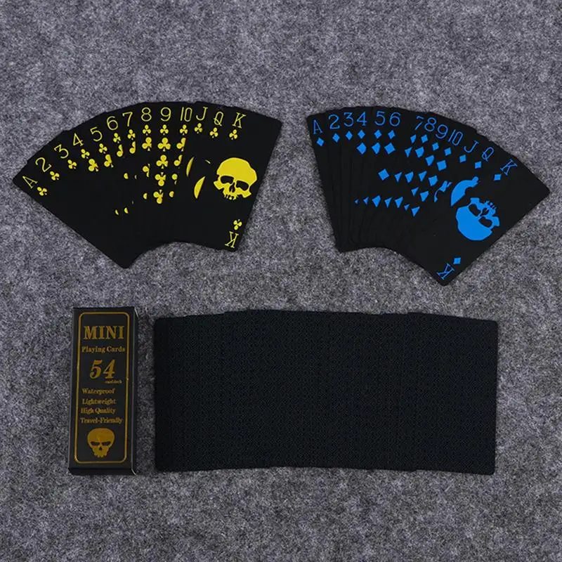 Skull Design Playing Cards Glow In The Dark Poker Chips Waterproof Deck Of Cards For Adults Professional Cards Gift Collection