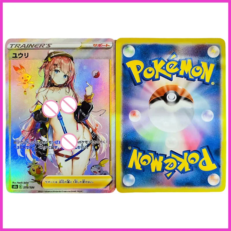 Anime Pokemon DIY ACG Gloria Speelgoed voor jongen Zeldzame Desktop Game Sexy Reflecterende Hot Stamping Collectible Card Kerst Verjaardagscadeau