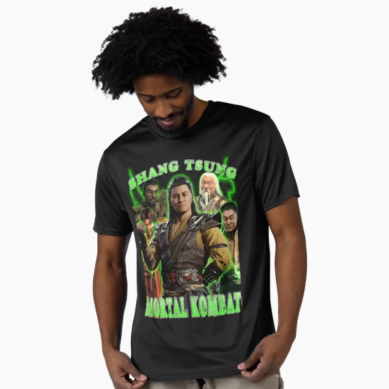Vintage 90's Mortal Kombat 1 Shang Tsung Gift tee for gamer 100% cotton printed Men's Short Sleeve Graphic T-Shirt All size tops