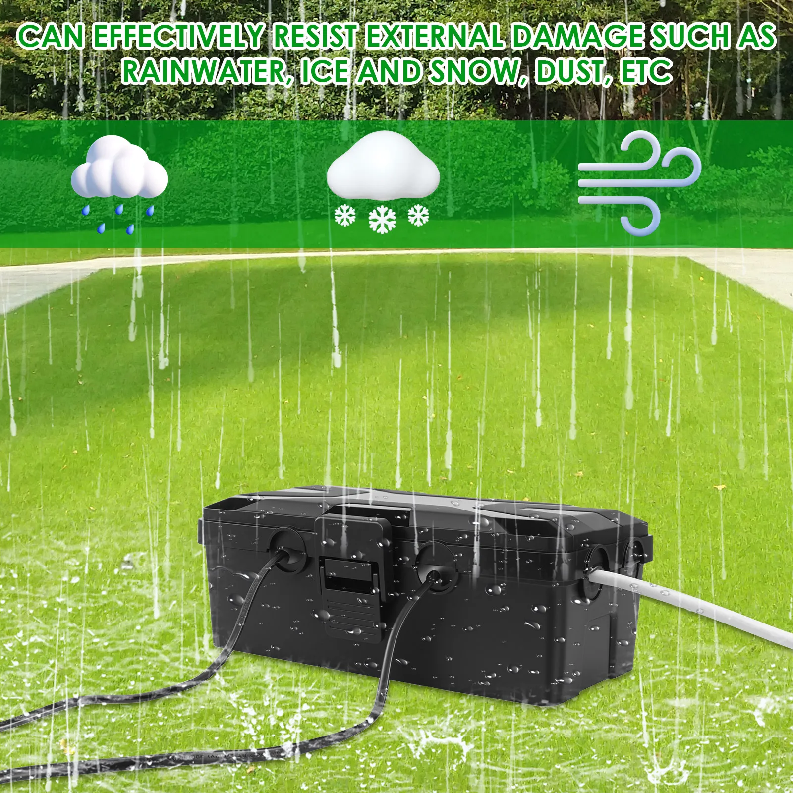屋外電気ボックス 防水 耐候性接続ボックス 6ケーブルエント - Outdoor Power Strip With Cover のレビューと価格