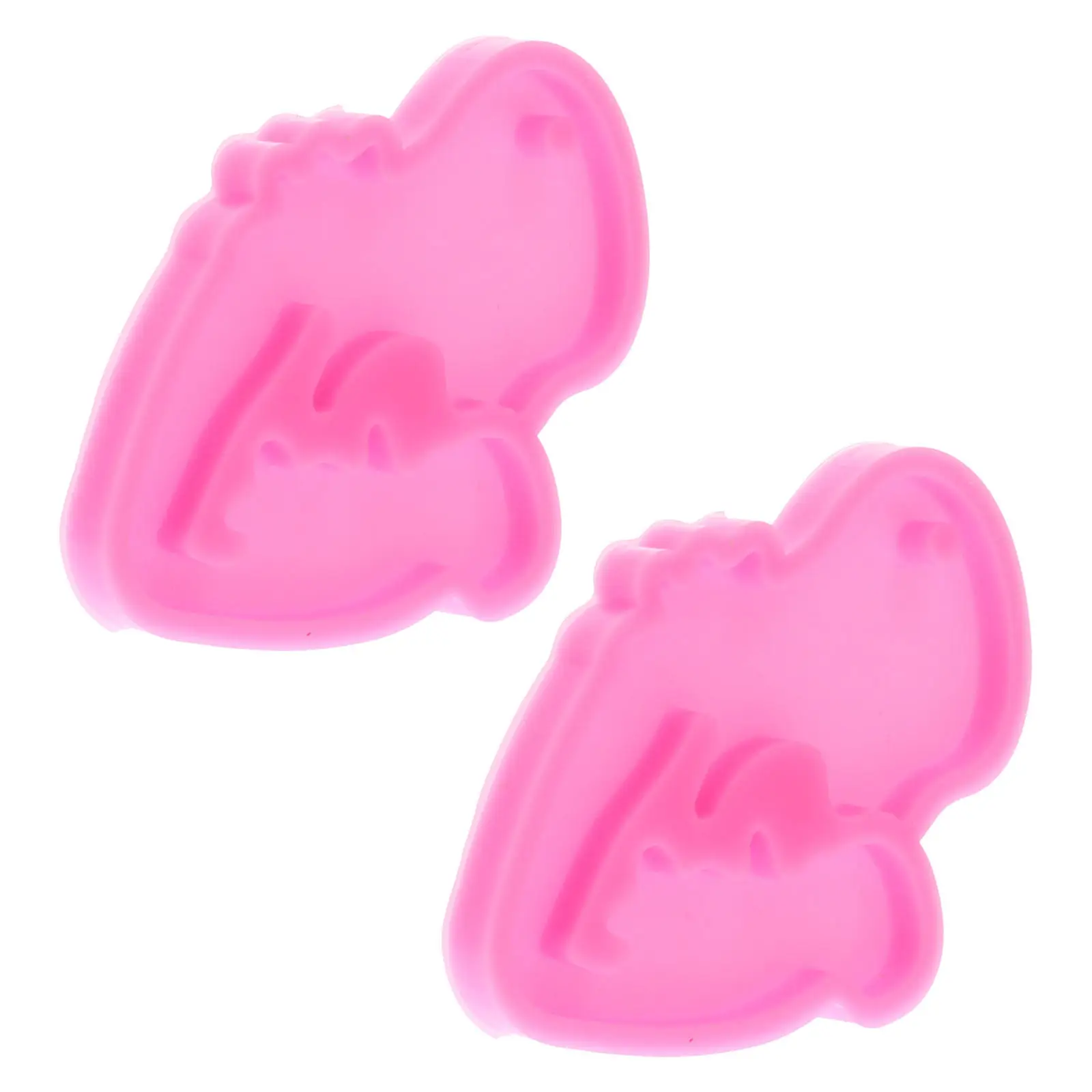 

2Pcs Silicone DIY Mold Nonstick Easy Clean Ecofriendly Pendant Keychain Jewelry Decorative Crafts Making Temperature Resistant