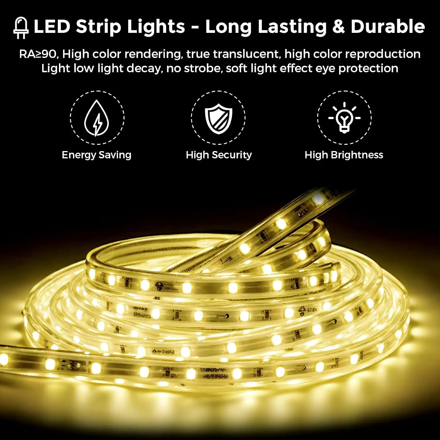 48x36 LED Bathroom Mirror with Light, Anti-Fog, 3 Colors | Backlit + Front Lit, Dimmable Brightness, Shatterproof HD