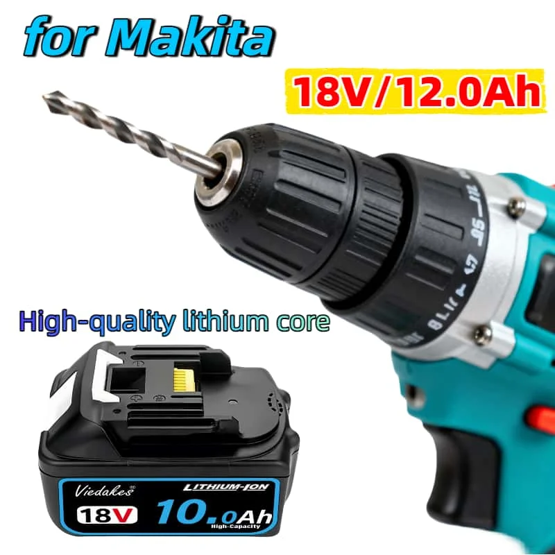 

High-Capacity 18V 12.0Ah Li-ion Battery for Makita,Rechargeable Spare for Cordless Power Tools,Reliable for DIY&Professional Use