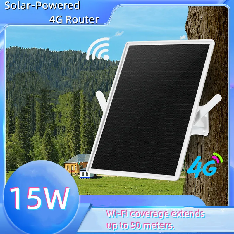 

Solar Powered 4G LTE Router Outdoor, IP67 Waterproof WiFi 6 Portable Internet Hotspot for Camping RV Travel Off-Grid
