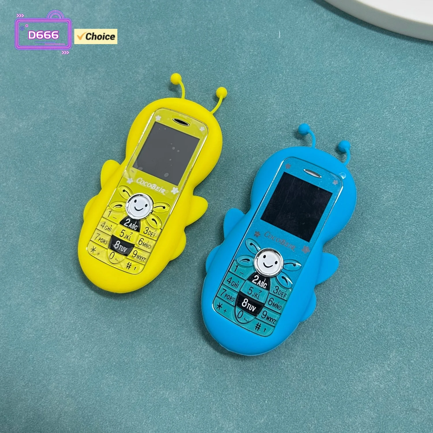 COCOBEIR D666 2G Cute Mini Cellphone Dual SIM Card Camera FM Radio Bluetooth Alarm 1500mAh GSM Mobile Phone Multi-language