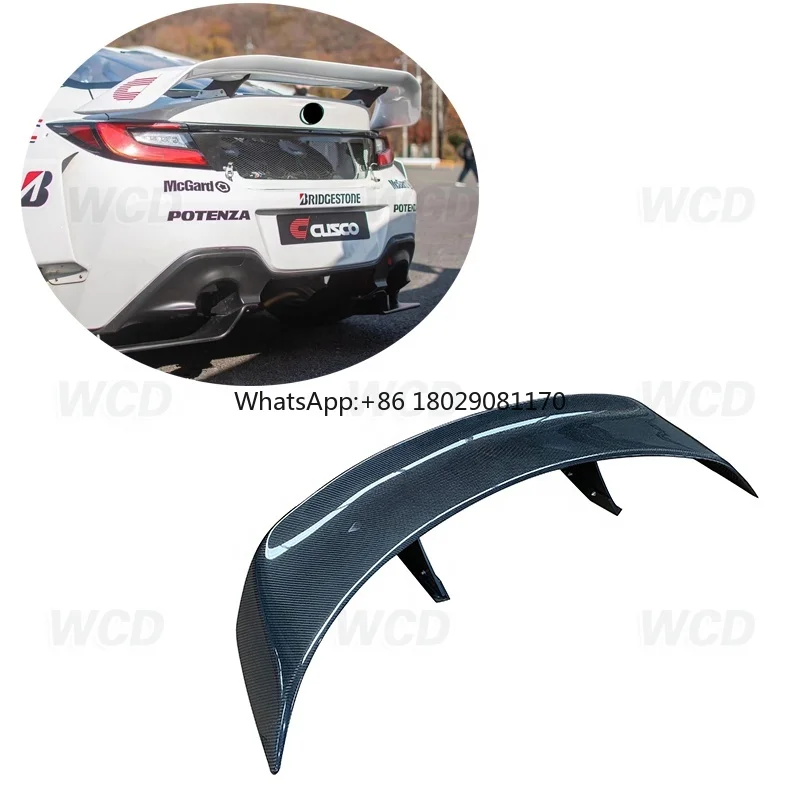 

Задний спойлер высокого крыла из углеродного волокна для 2021 + Subaru BRZ ZD8 Toyota GR86 ZN8