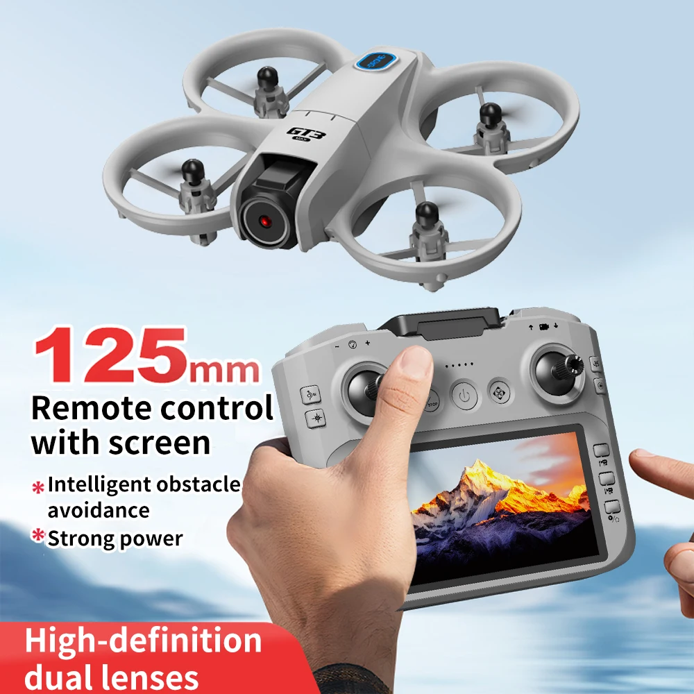 طائرة بدون طيار GT3 8K HD كاميرات مزدوجة 180 °   5G WIFI GPS فرش السيارات FPV تجنب العوائق طوي كوادكوبتر مع لعبة التحكم عن بعد