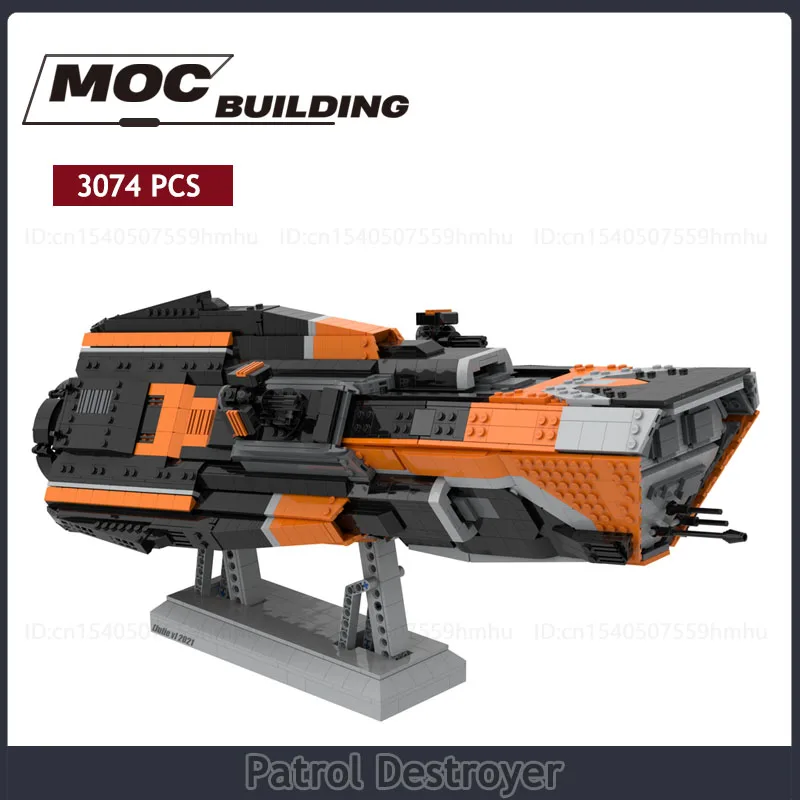 MOC Building Blocks Space Patrol รุ่น DIY Assembly เทคโนโลยีอิฐคอลเลกชันสร้างสรรค์ของเล่นปริศนา Xmas ของขวัญ