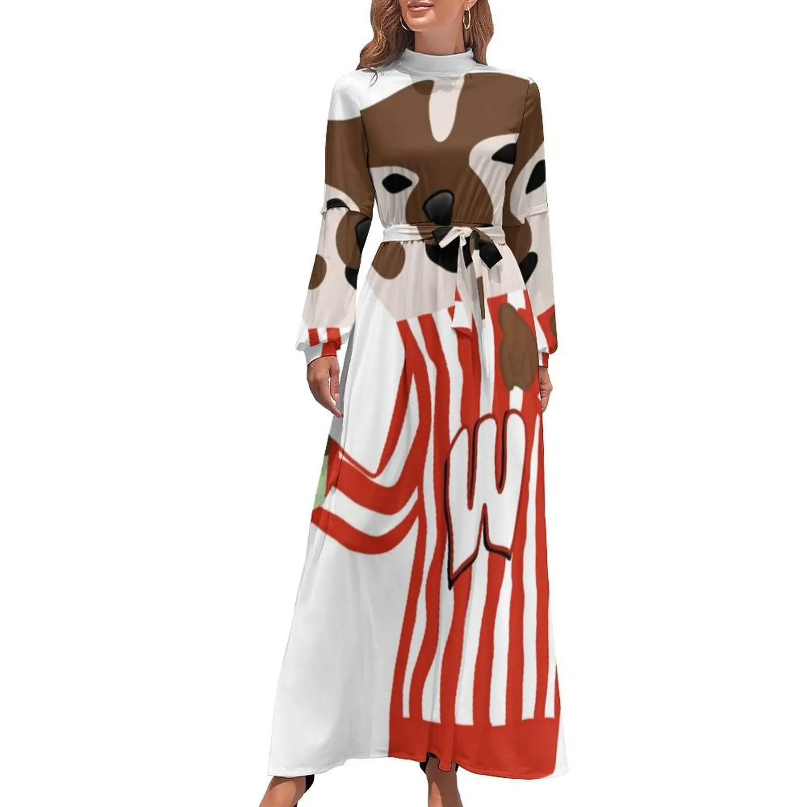 

Bucky Badger & Culvers Long Dress Summer women's clothing Evening gown