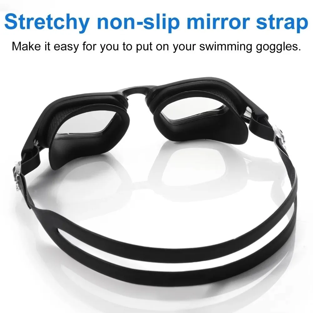 Unisex-Adult Swimming Goggles HD Wide View Soft Silicone Seal Anti-Fog Goggles Shatter-resistant Durable UV Protection Goggles