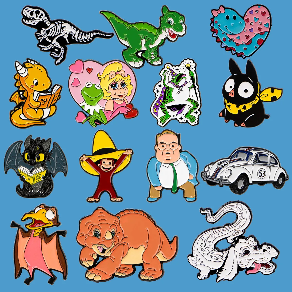 

Cool Dinosaur Cartoon Enamel Pins Anime Brooches For Children Clothing Backpack Lapel Badges Fashion Cosplay Accessories Gifts