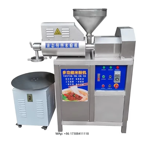 

Rice Noodle Making Machine Automatic Motor Eco-Friendly 380/220V 60kg/h Wooden Case Pasta Extruder Restaurant XJT-MF60