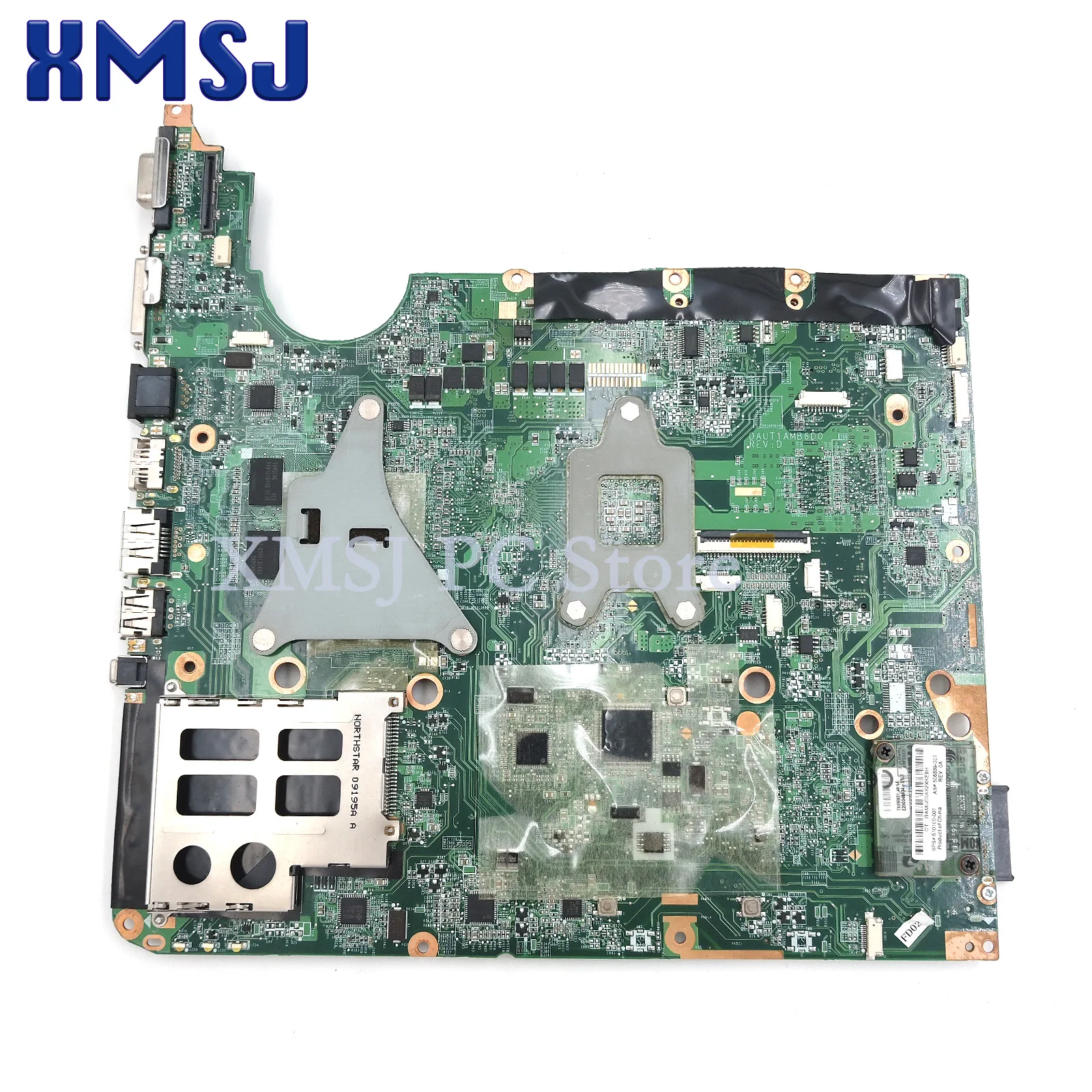 XMSJ 509450-001 For HP DV6 DV6-1000 Laptop Motherboard DAUT1AMB6E0 DAUT1AMB6D0 Free Cpu